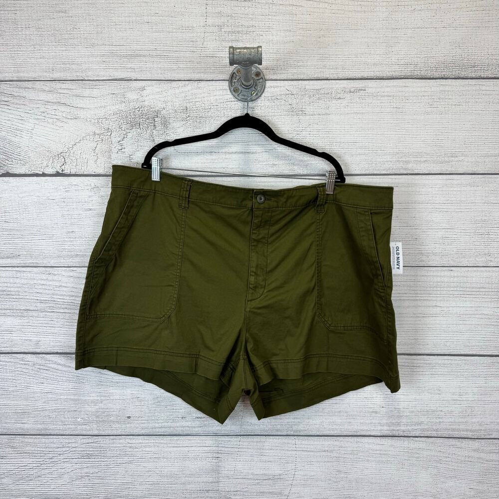 Old Navy Plus Size Olive Green OG Chino High Rise Basic Shorts Size 3X